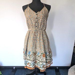 PrettyGarden Women's Floral V-Neck Sleeveless Mini Sundress Size Small